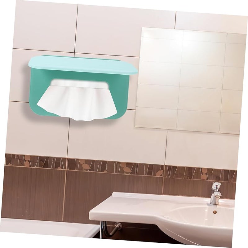 غطاء صندوق المناديل المستطيل ذو الاستخدام المزدوج تصميم قابل للتعليق على الحائط أو للاستخدام على الطاولة للمكتب وغرفة المعيشة - Image 5